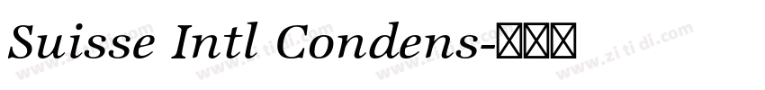 Suisse Intl Condens字体转换